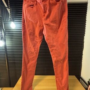 Red Slim Fit Pants